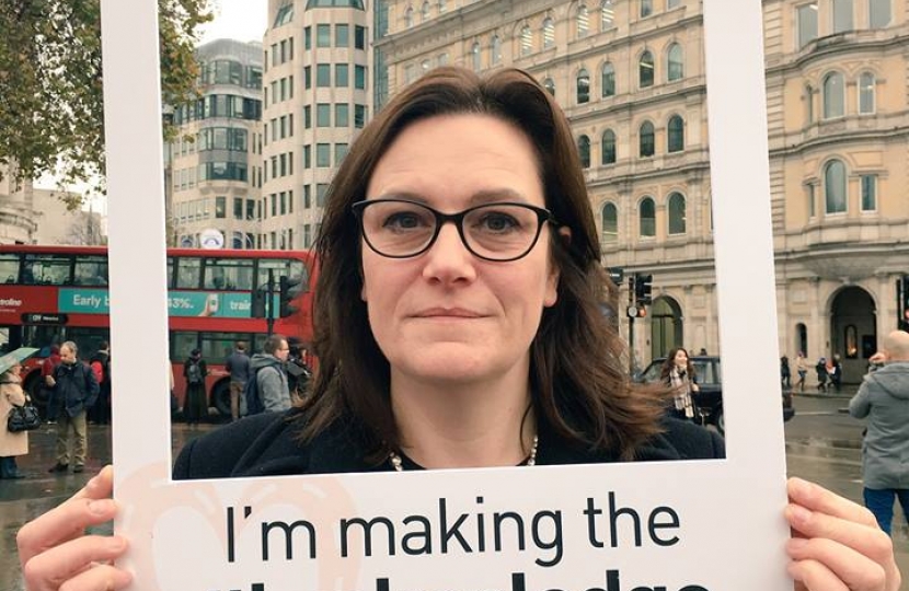 Rebecca supporting the pledge