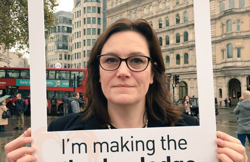 Rebecca supporting the pledge