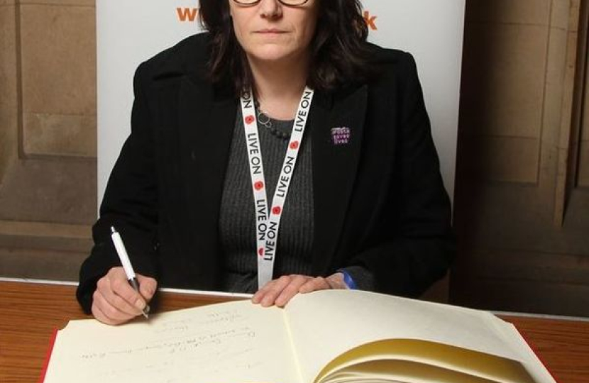 Rebecca signing