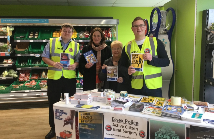 Rebecca Harris MP with Essex Police Active Citizens volunteers