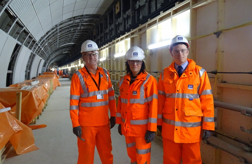 Rebecca Harris MP with Crossrail Staff