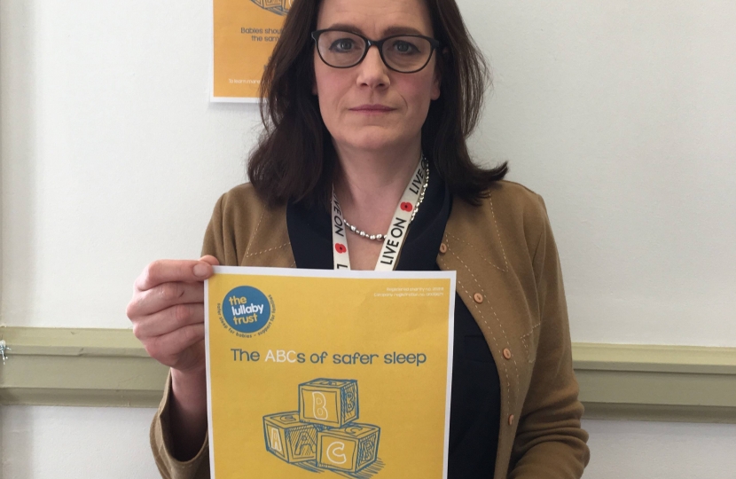 Rebecca supports Safer Sleep Week