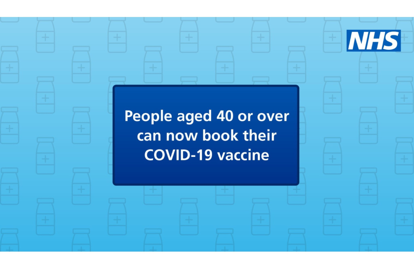 People aged 40 or over can now book their COVID-19 vaccine