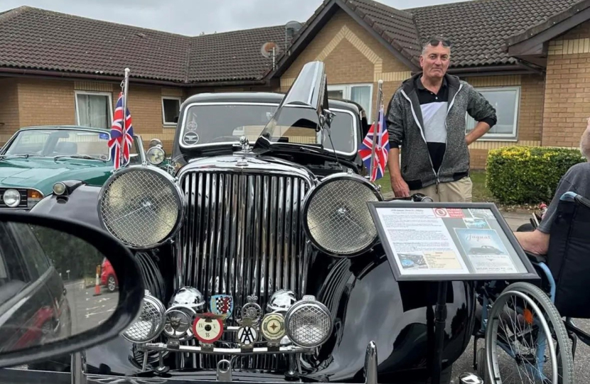 Classic car on display