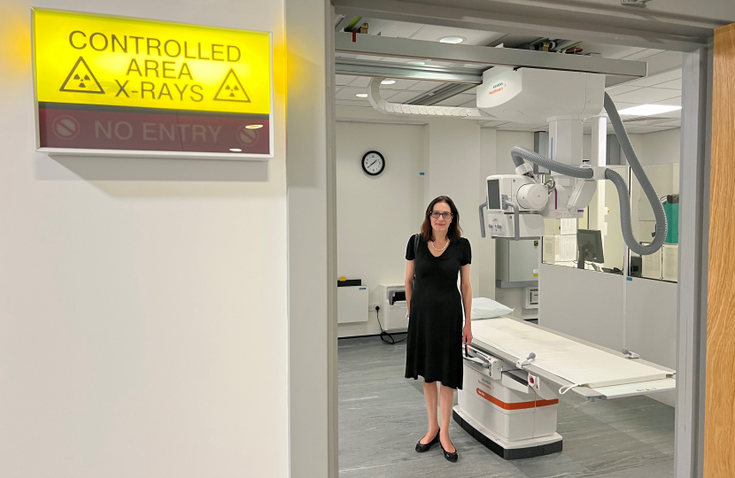 Rebecca in hospital