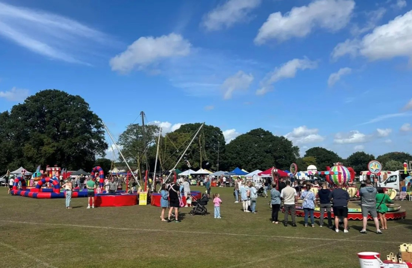 Fairground rides at the fayre