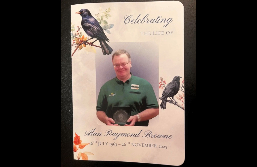 Alan Browne's funeral