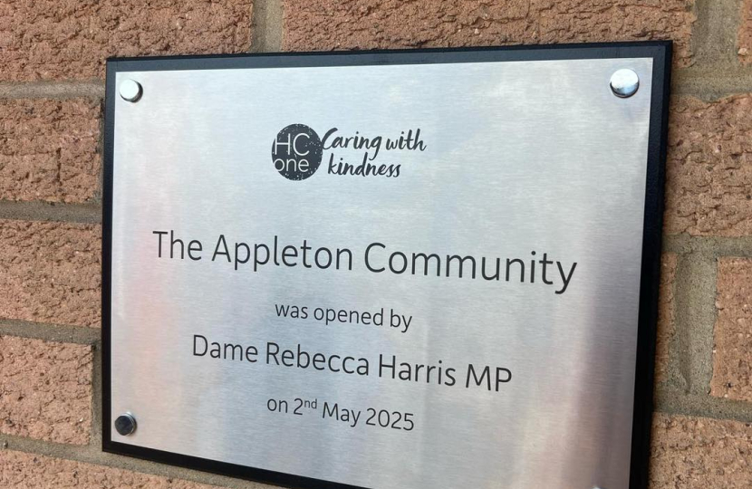 Dame Rebecca's plaque