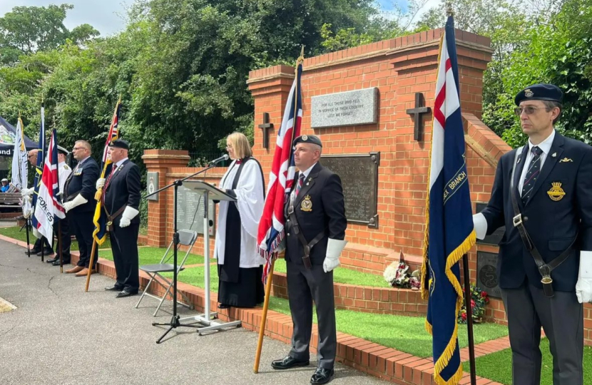 Reverend Marion Walford giving her speech