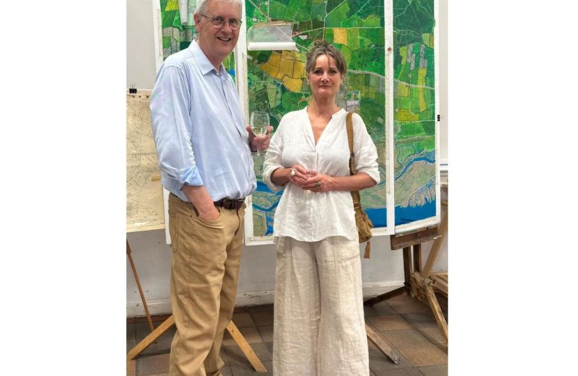 Two artists at the exhibition