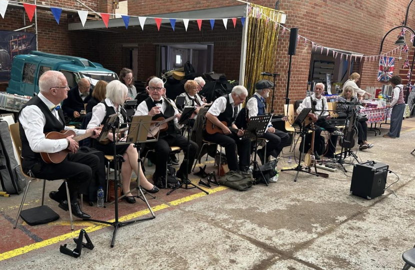 Band at the Canvey Island Transport Museum