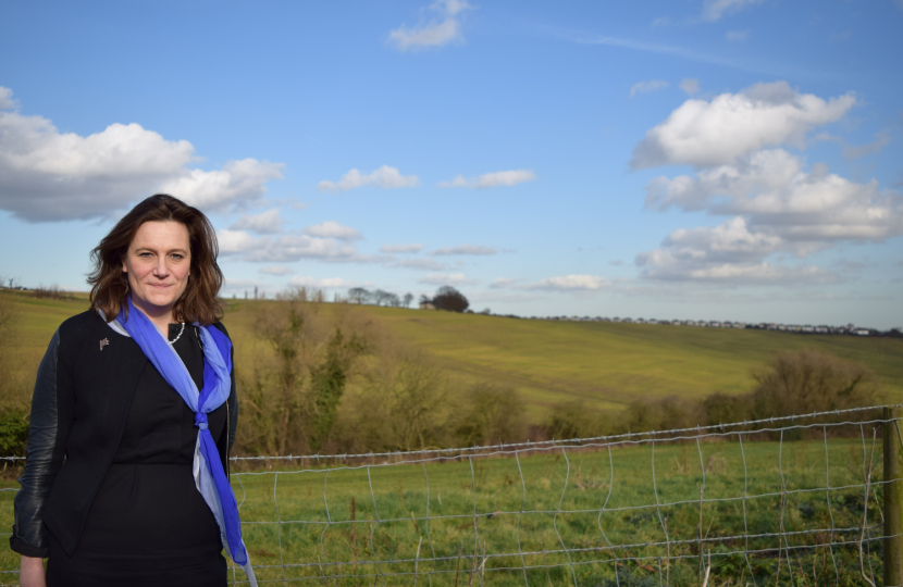 Rebecca in a field