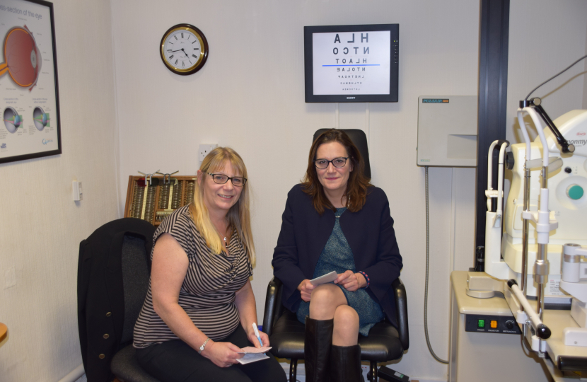 Rebecca with school nurse