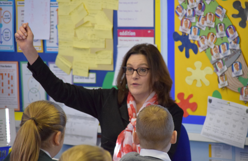 Rebecca speaks to students