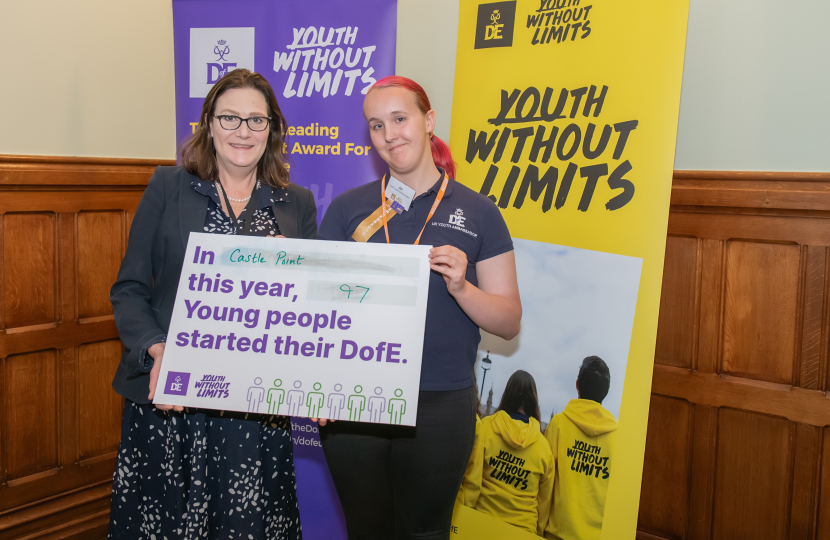 Rebecca celebrating the 97 DofE participants