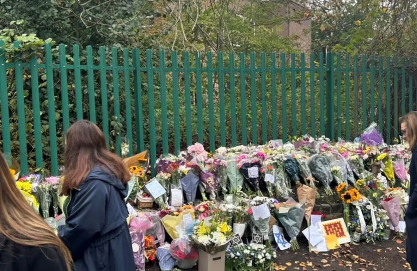 Rebecca views the tributes