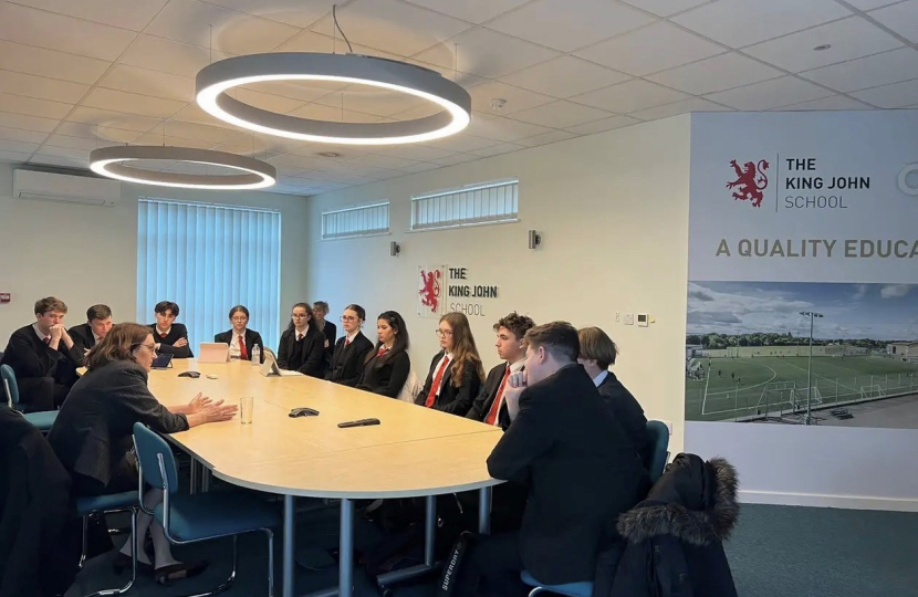 Speaking with King John students