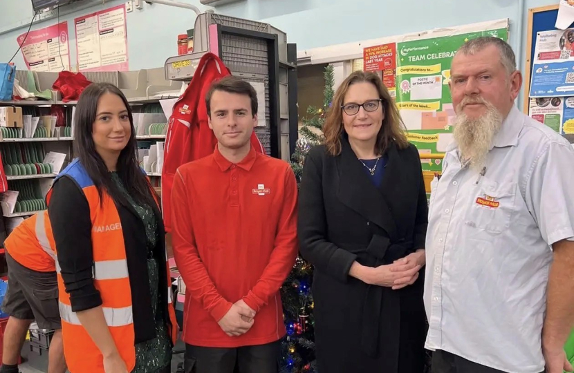 Rebecca and Royal Mail staff