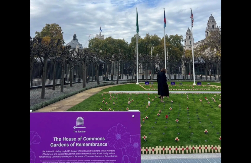 Rebecca at the Garden of Remembrance