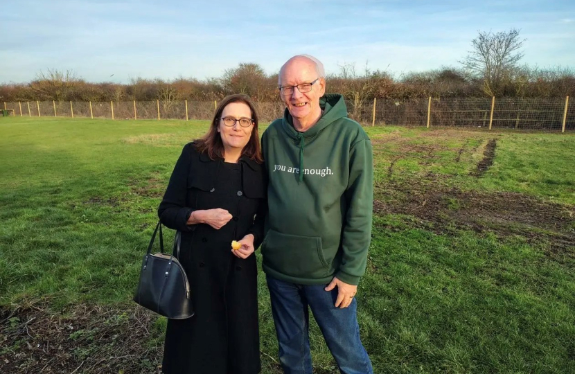 Rebecca exploring the park