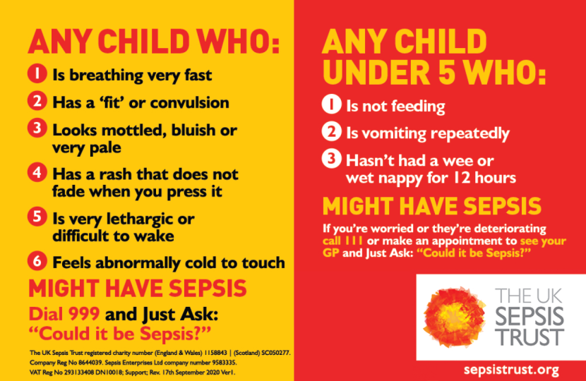 Sepsis child symptoms