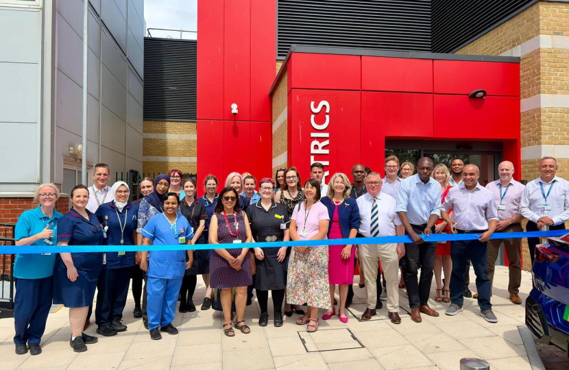 Cutting the ribbon