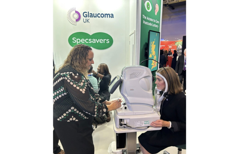 Rebecca Harris MP Visits Specsavers Stand at the Conservative Party Conference