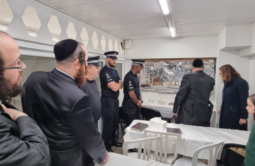 Rebecca being shown round