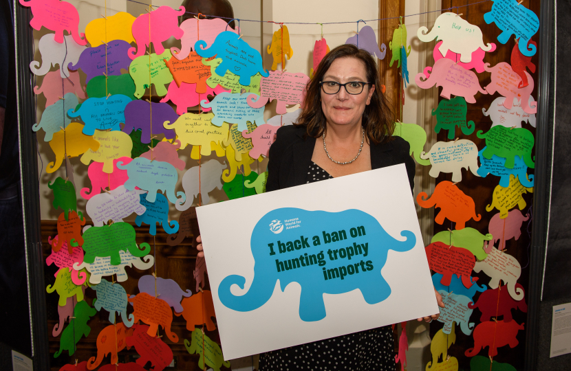 Rebecca at hunting trophy event