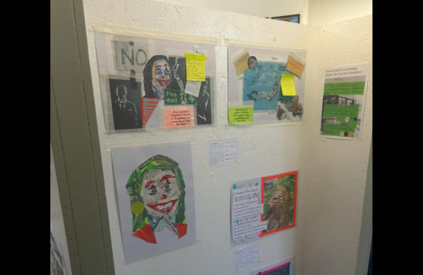 Artwork on display