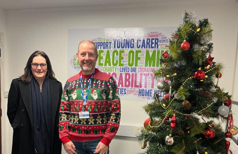 Rebecca Harris visits Carers Choice charity in Benfleet