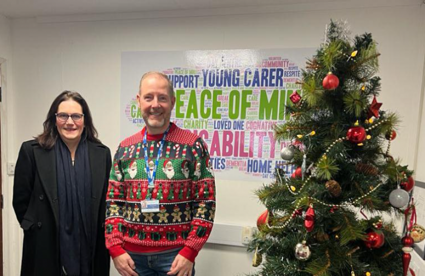 Rebecca Harris visits Carers Choice charity in Benfleet