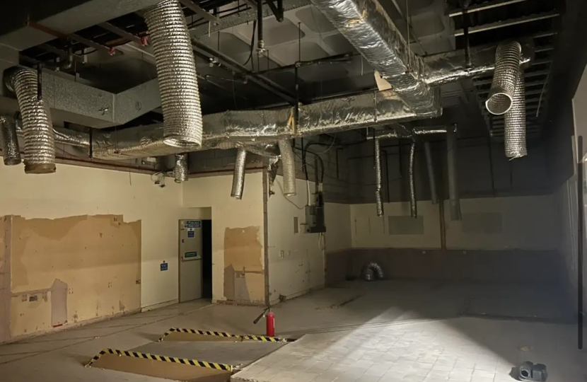 The site under development