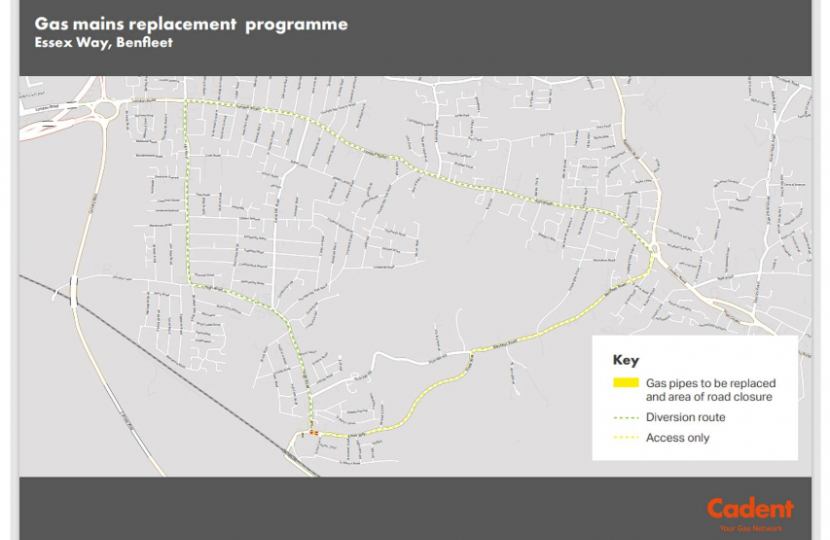 Planned Cadet mains replacement gas works starting 30th of March