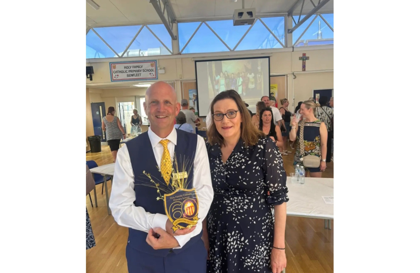 Rebecca at the Holy Family event