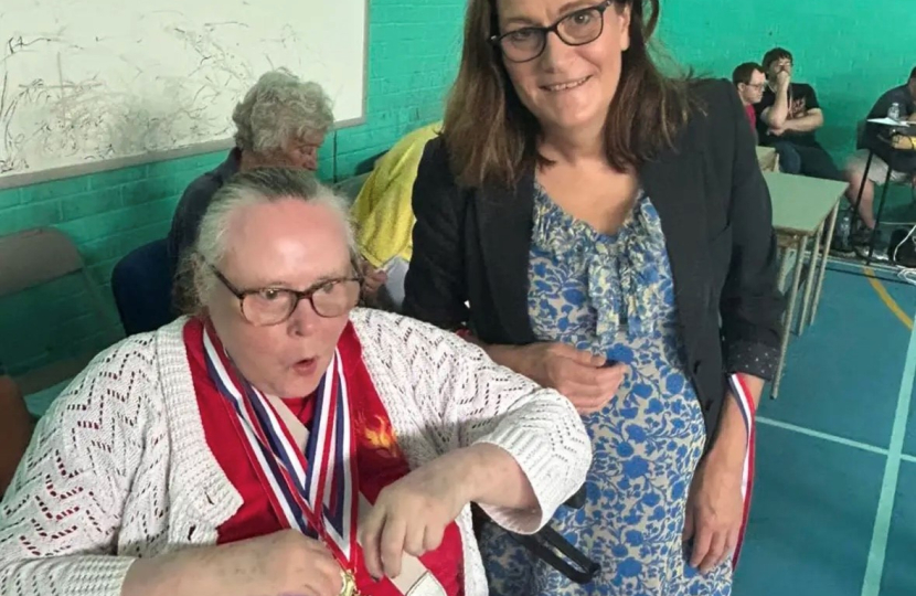 Rebecca and a competitor