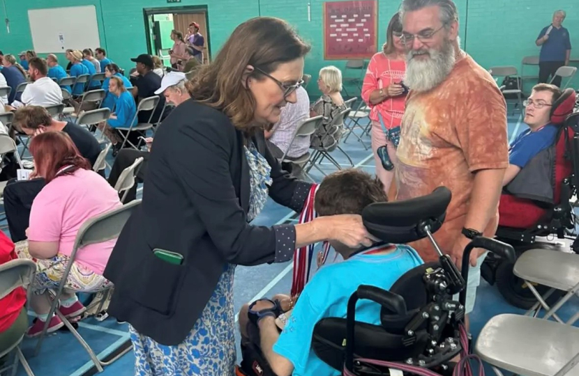 Rebecca handing out medals 3