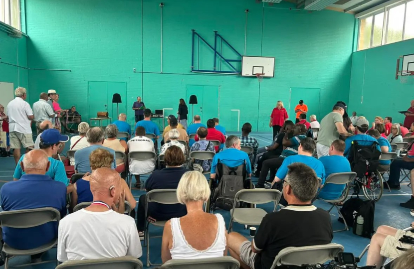 The competitor's friends and family