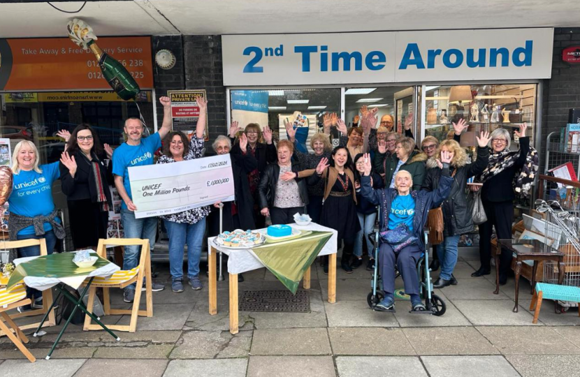 Benfleet UNICEF charity shop raises £1million