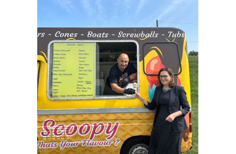 Rebecca enjoying the lovely weather