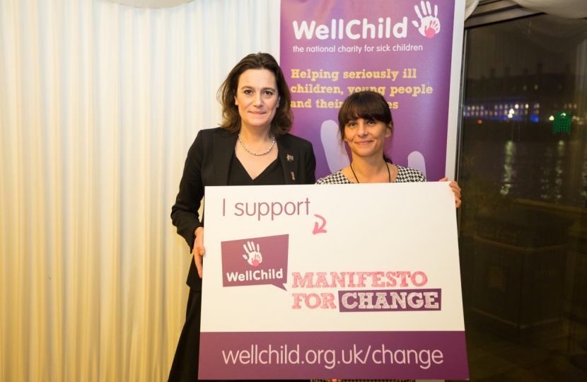 Rebecca at the WellChild reception. 