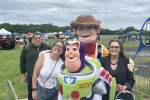 Rebecca with some special guests at the fayre