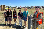 Cutting the ribbon