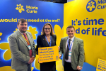 Rebecca Harris MP visiting Marie Curie's stand at Conservative Party Conference 2026