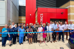 Cutting the ribbon