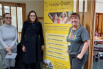 Rebecca with Yellow Door at the coffee morning