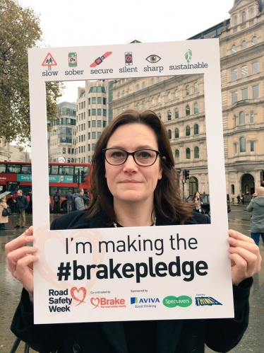 Rebecca supporting the pledge