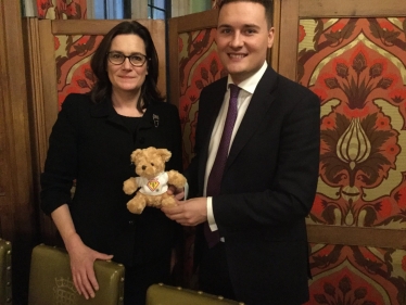 Rebecca Harris MP with Wes Streeting MP