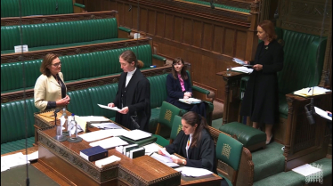 Rebecca introducing the Bill
