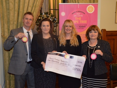 Rebecca Harris MP with Chris & Lisa Green from the Danny Green Fund